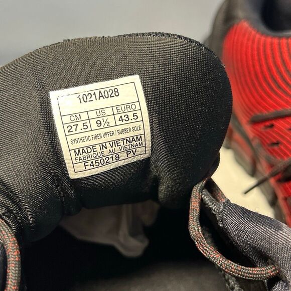 ASICS Gel Quantum 360 Running Shoe Sneaker Men’s 9.5 Black Red - Picture 6 of 7